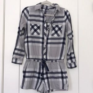 Aerie Lightweight Flannel Romper